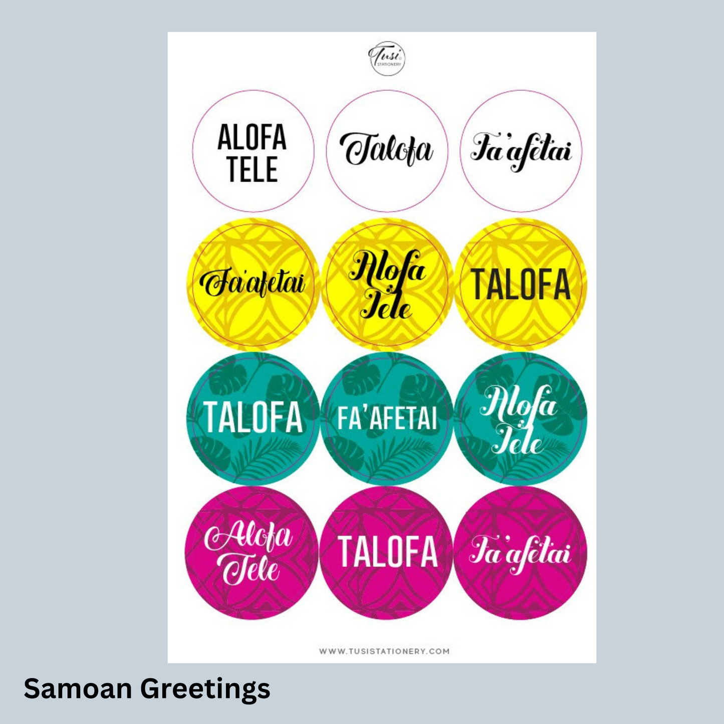 Stickers: Samoan Seki Set