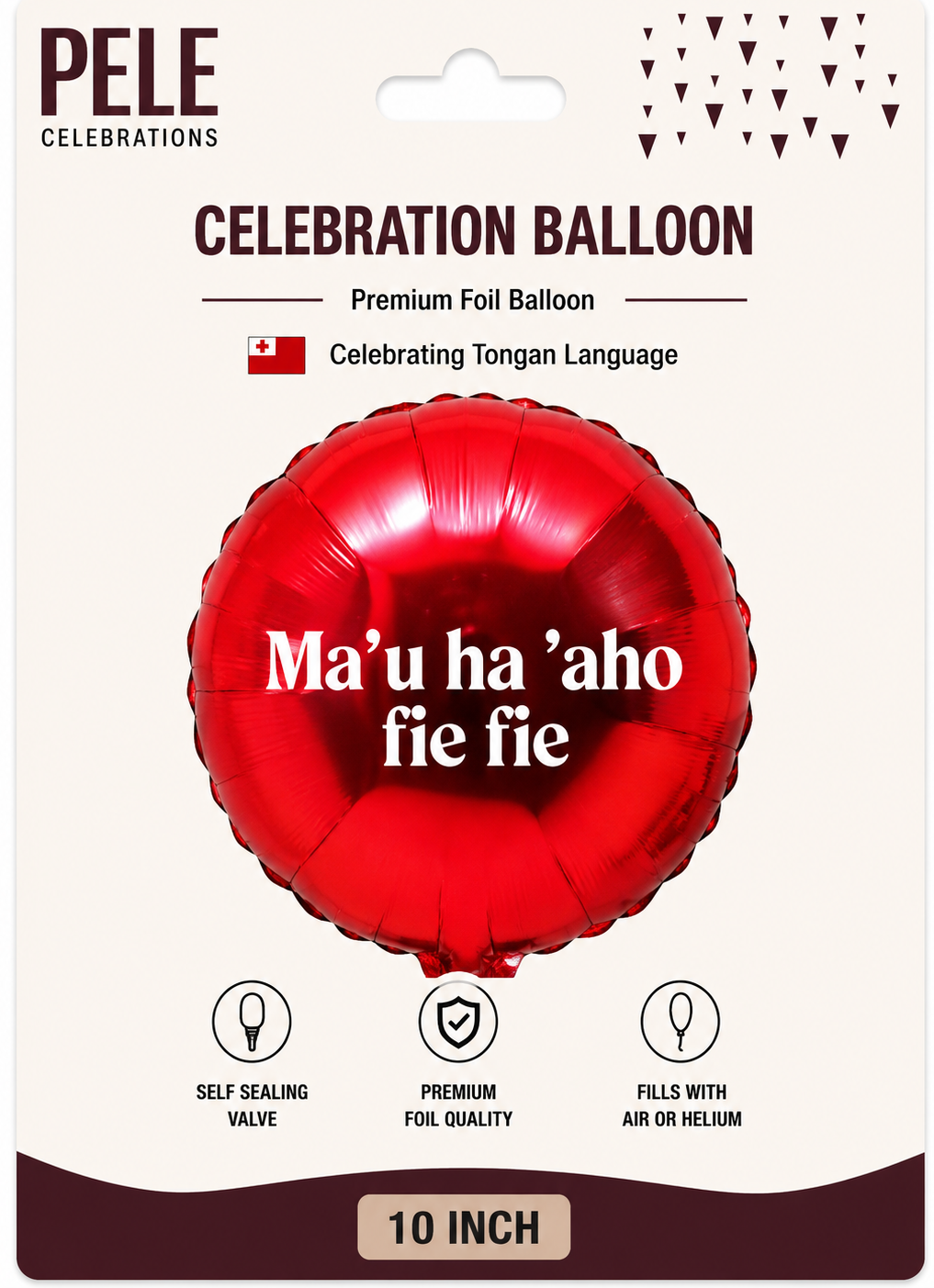 Tongan Celebration Foil Balloon – "Ma'u ha 'aho fiefie" (10 inch)