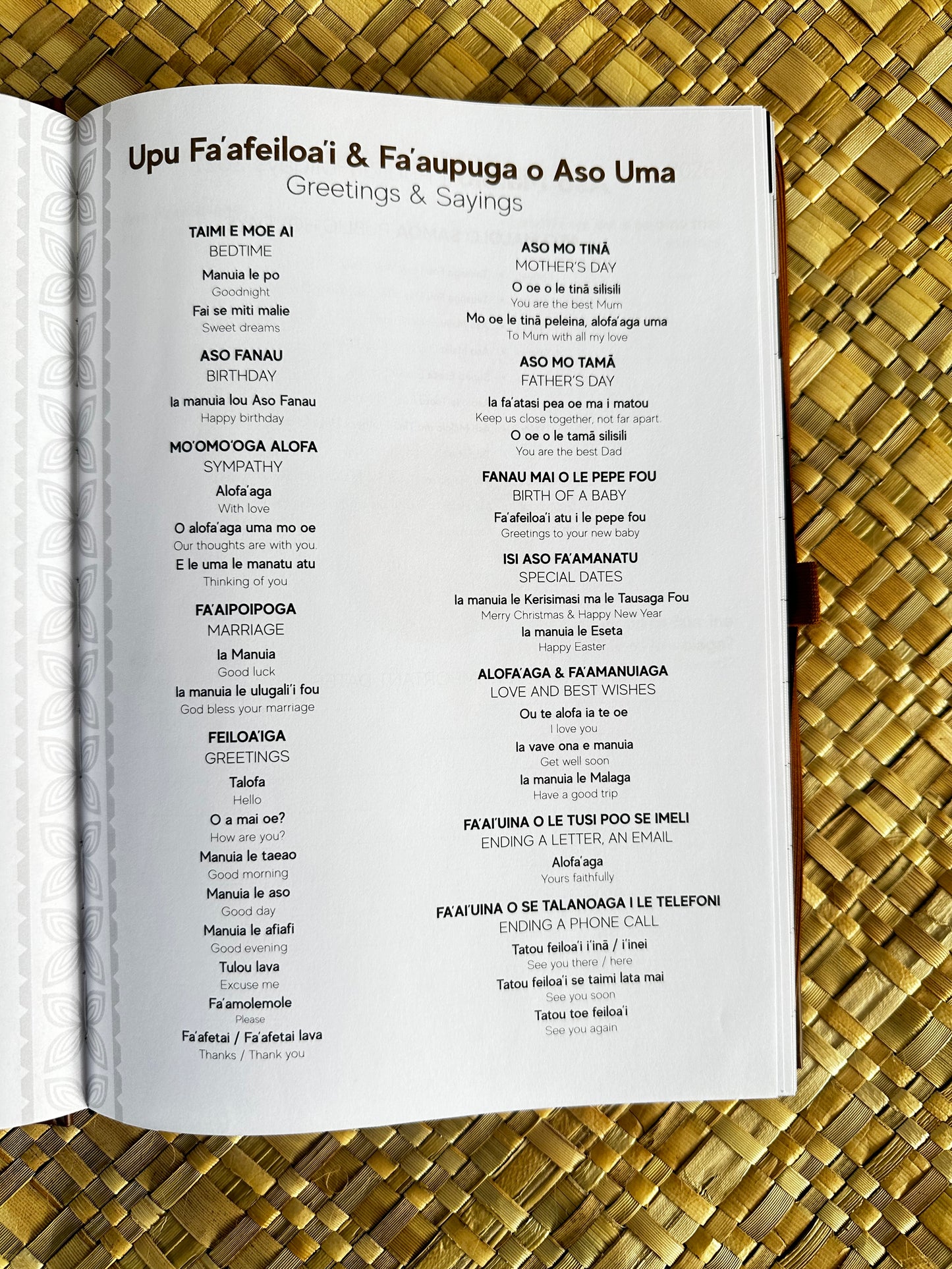 Fuafuaga 27 'Dated' bilingual Samoan Diary