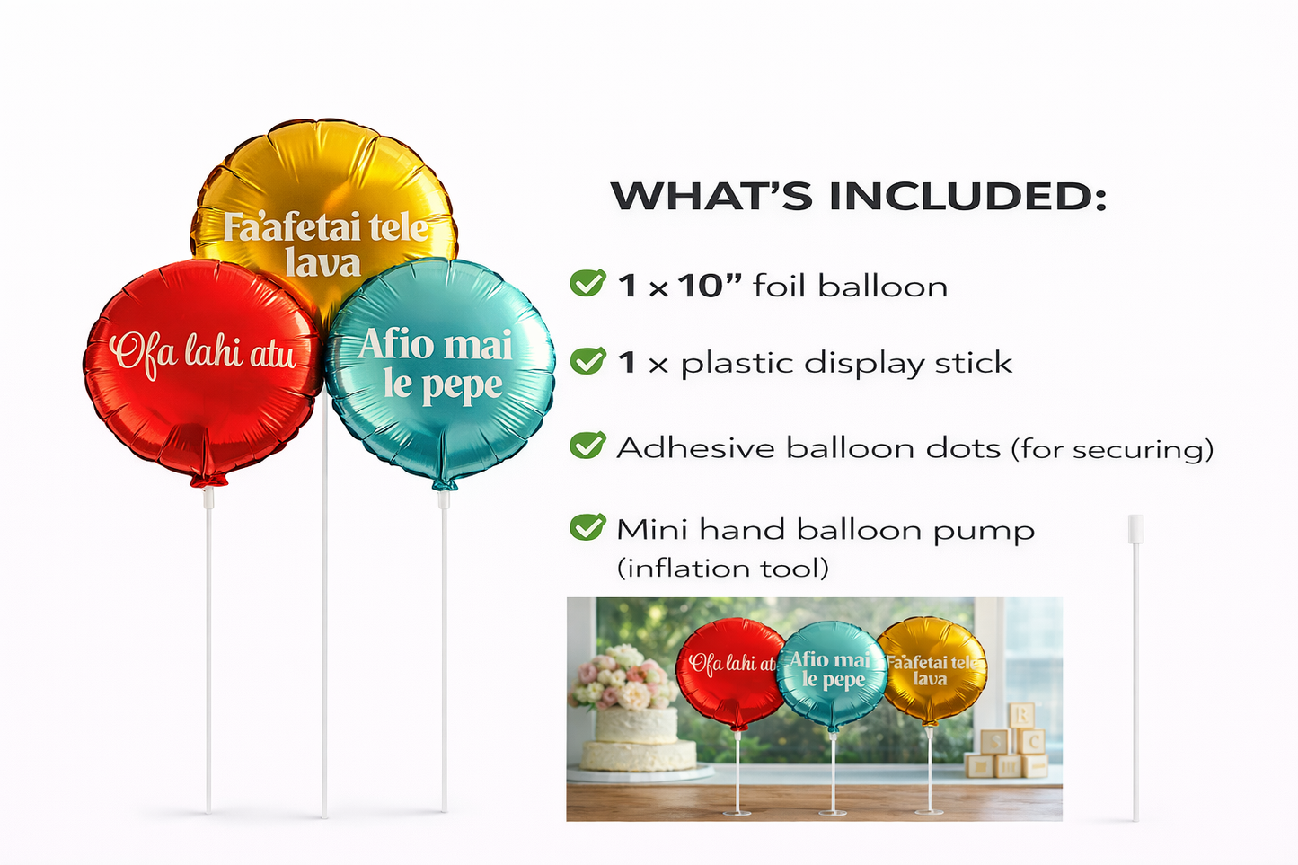 Samoan Celebration Foil Balloon – “Fa’afetai Tele Lava” (10 inch)